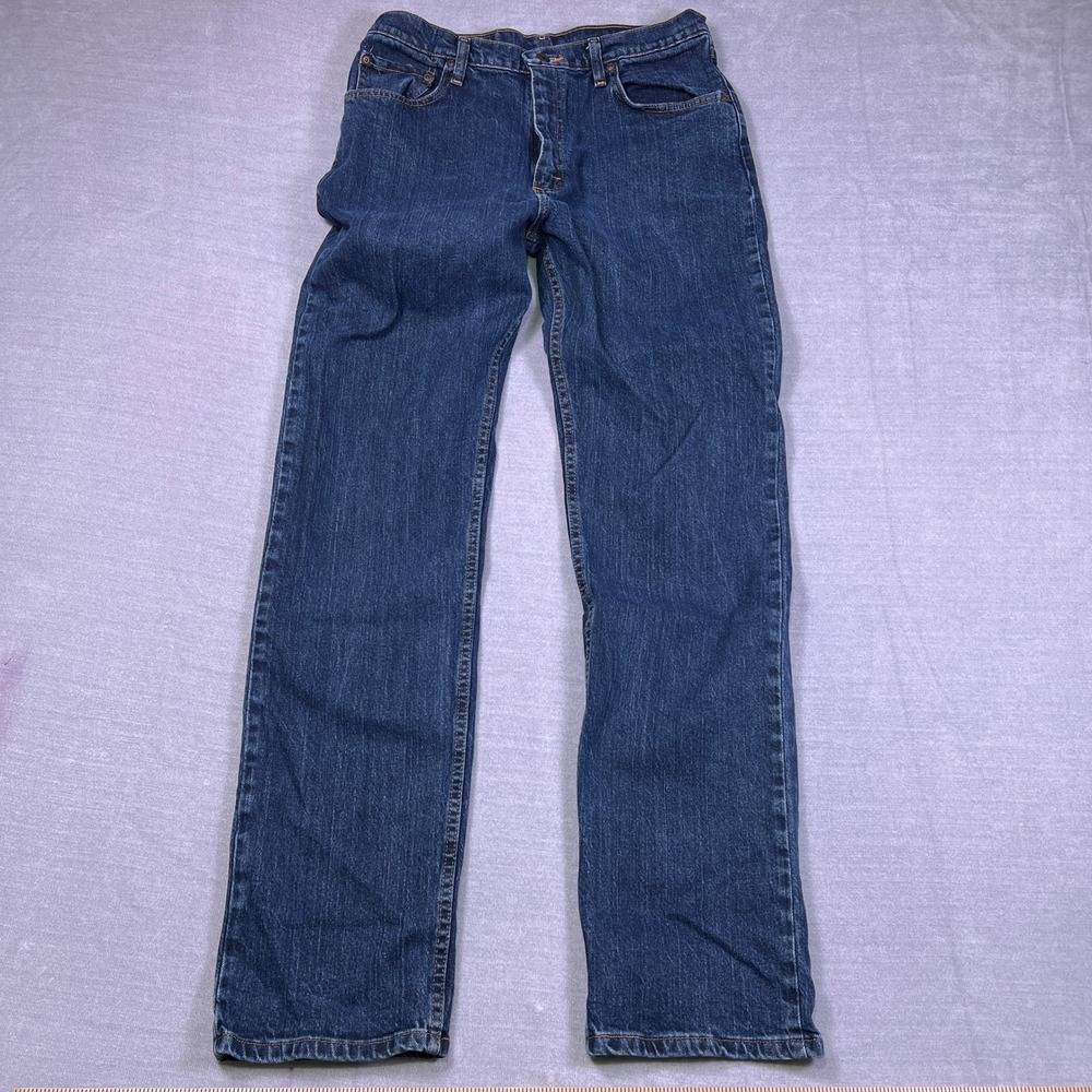 Wrangler Regular Fit Mid Rise Denim Jeans Mens 32x34 Blue Cotton Blend 9WRGAMD